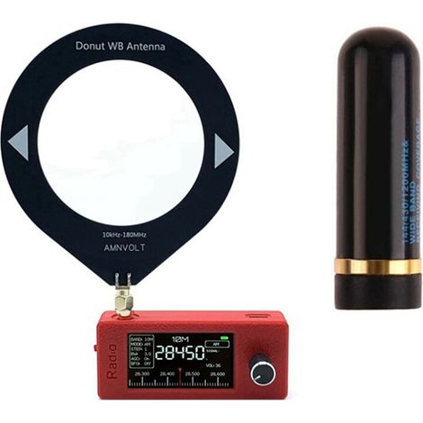 Radio portátil de 0,5 kHz a 181 MHz, pantalla IPS de 1,9 pulgadas, con antena, receptor de radio multibanda, onda corta, onda media y VHF.
