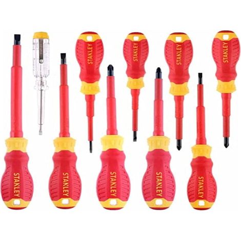 Stanley STHT60032-0 Set 9 Giraviti Lama Isolata VDE Con Tester