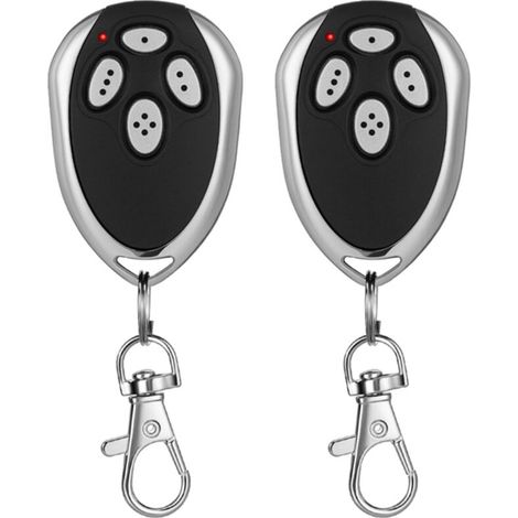 2pcs 4 Channel Door Opener Remote Control Compatible with Aleko LM123 433.92MHz Garage Door Transmitter with Key Fob for Various Doors, Easy to Program (1/4)