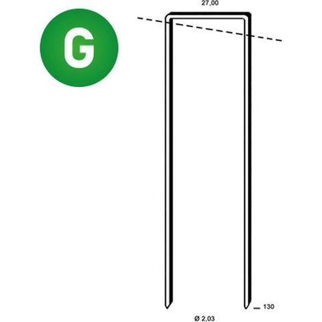 1 450 Agrafes Galvanisées Résinées Wp-130 - 27x130x2.03 mm - D-Work