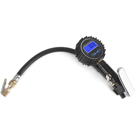 Gonfleur de pneus avec manomètre numérique LCD et éclairage LED, 200 PSI, pour voiture et moto. (1/5)