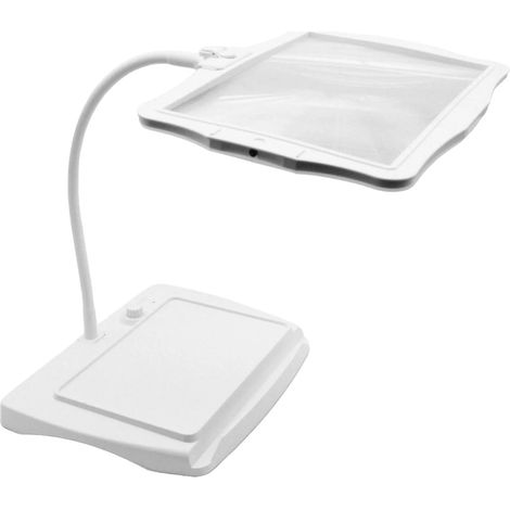 Lente d'ingrandimento da tavolo 3x con luce LED, 48 LED, ricarica USB, batteria da 1200 mAh, ideale per leggere, cucire, lavorare a maglia e disegnare. (1/3)