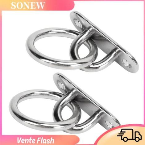 Sonew Plaque de fixation en acier inoxydable 304 - Haute résistance, finition polie, pour accessoires marins - 2 pièces (1/5)