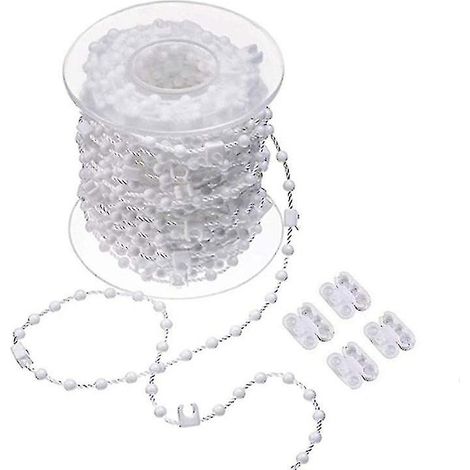 Chaînette inférieure pour stores verticaux, 10 mètres, 100 clips, pour lames de 3,5 pouces/89 mm (1/5)