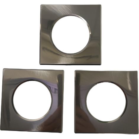 3 Pezzi Coperchi Quadrati Nichel Satinato Per Faretti Led FP8705W (1/3)