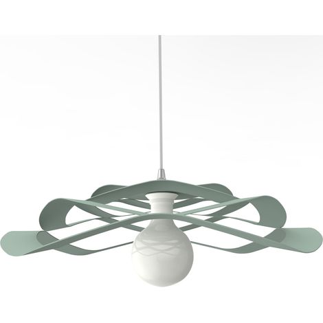 LUMICOM KAMI Plafoniera, 1X E27, max 42W, metallo, verde iceberg, D.60cm