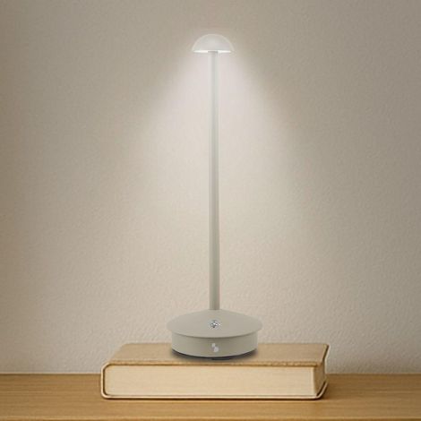 Lampe de table sans fil rechargeable, 3 teintes de couleur, intensité réglable, USB type C inclus, portable pour bureau, table de chevet ou table (1/5)