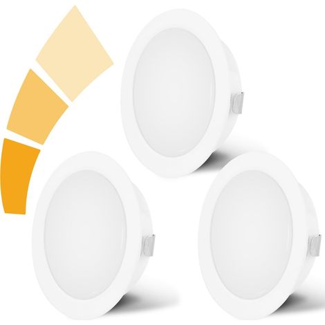 Set luminaires meuble LED Dimmable 230V 4W LED IP44 G4 20mm spots encastrables meuble plat 4000K blanc naturel hotte cuisine spot encastrable salle bain Blanc (1/5)