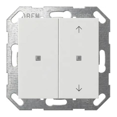 Gira Tasto bilanciere 2f senza stampa/frecce OneKNX System 55 bianco puro [517503], 5175 03