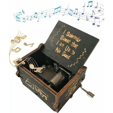 Boîte À Musique En Bois - Boîte À Musique Décorative Avec Mécanisme À Secousse - Pour Intérieur Et Cadeau - 1 Pièce (1/5)