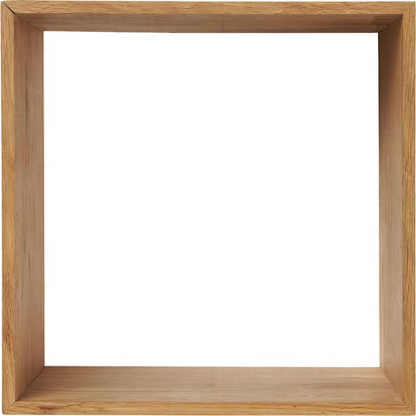 Mensola da parete Lattoon in rovere massiccio naturale 30x18x30 cm