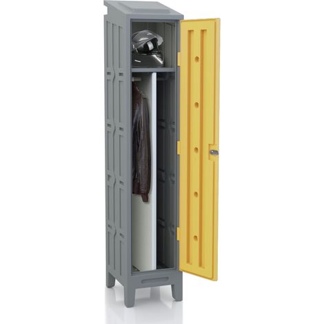 PROVOST - Vestiaire plastique PEHD jaune - Armoire de rangement industrielle salissante