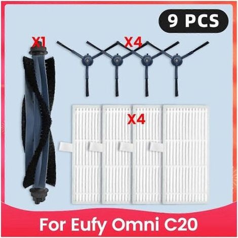 Pièces détachées pour aspirateur robot Eufy Omni C20 : brosse principale, filtre HEPA, accessoires et consommables (1/5)