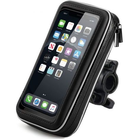 Support Téléphone - Plastique - Pour Vélo Moto Scooter - Diamètre Guidon 22-25 mm - Fenêtre Tactile - Compatible Smartphones Jusqu’à 165 x 80 mm - 1 Pièce (1/5)