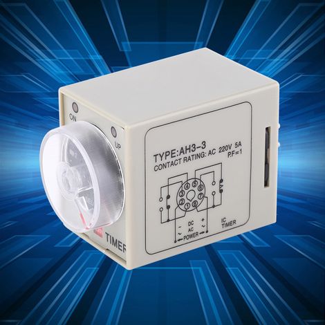 AH3-3 Zeitrelais, einstellbarer Verzögerungsschalter, 220 V AC, für automatische Steuerungssysteme, 10 Sekunden (1/5)
