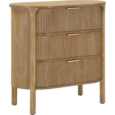 Commode 3 Tiroirs "Goteborg" 82cm Naturel (1/5)