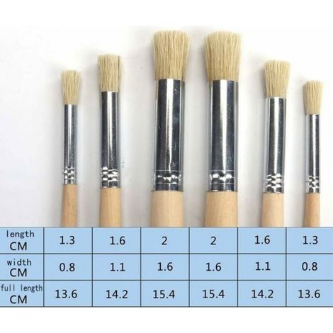 poils pinceaux peinture professionnelle pinceau manche en bois brosses pour huile acrylique aquarelle peinture 6pcs-LIAIKI (1/5)