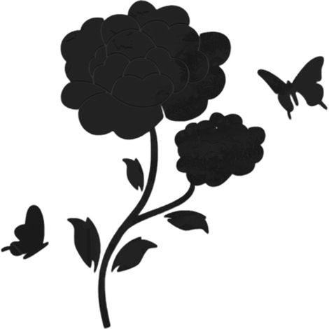 Stickers muraux 3D en cristal, à poser soi-même, motif fleurs, amovibles.//
