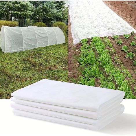 (160 cm x 1000 cm, 40 g) Paillis de jardin en tissu non tissé épais 160 cm × 1000 cm. Protection contre le froid pour les légumes et les arbres fruitiers, antigel, isolant (1/4)
