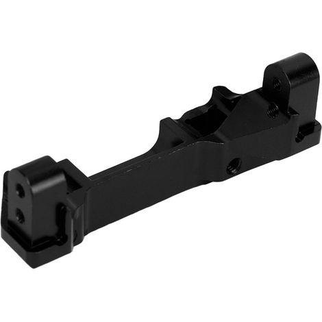 Pare-chocs arrière anti-collision pour voiture RC Crawler, base en alliage d'aluminium, pièces d'essieu portique noires (1/5)