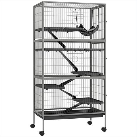 Cage pour rongeur Acier robuste cage rongeurs 4 plateformes hamac (1/5)