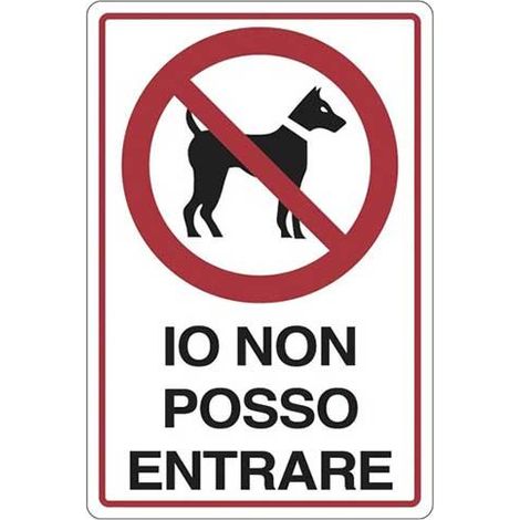 Cartello io non posso entrare cm 20X30 (1/2)