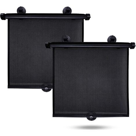 2 Pièces Pare-Soleil Extensible pour Voiture, Protection UV et Anti-Éblouissement, Accessoires de Fenêtre Latérale pour Bébé en Voyage (40x45 cm)