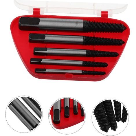 5pièces Extracteur De Vis Endommagées Kit Professionnel Pour Retirer Boulons Cassés Et Vis Déformées Outils Et Fiables (1/4)