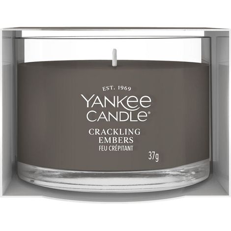 Candela Crackling Embers 37g Grigio Yankee Candle