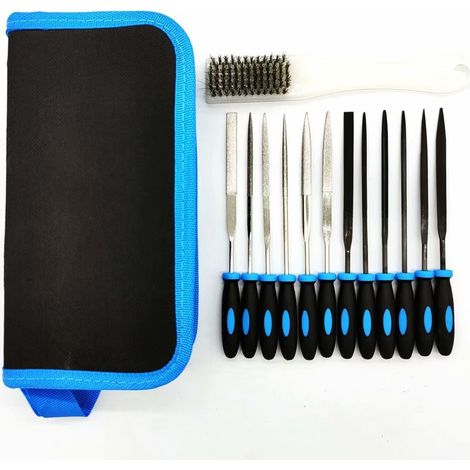 13-teiliges Nadelfeilen-Set – Hochwertige Feilen für Metall und Holz, inklusive Schlüsselfeile und Diamantfeile, mit praktischer Aufbewahrungstasche (1/5)