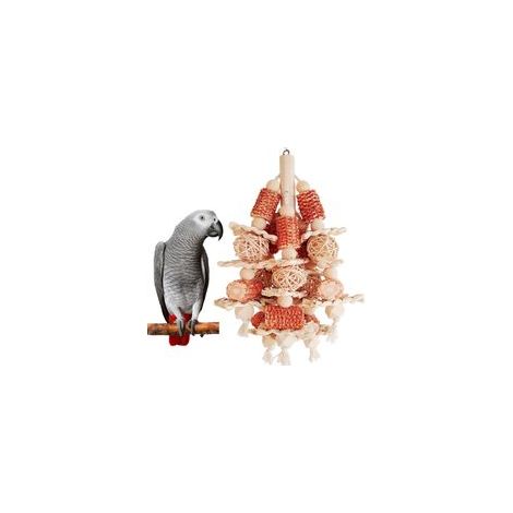 Bird Toys, Natural Corn Stick Parrot Toys Hanging in Bird Cages,for Small and Medium-Sized Macaws,African Grey,Cockatoos,Cockatiel,Sun Conure,Amazon Parrots-Crezuo