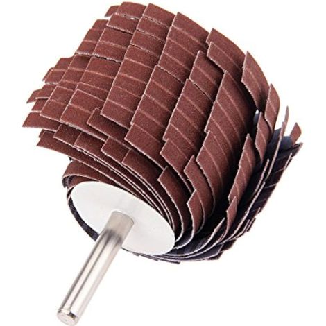 6 mm Tige 150  240  320  400  Grit Sable papier d'obturation de roue Chiffon de polissage de meulage Sculpture sur bois en métal Têtes de polissage