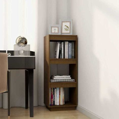 810847 Bibliothèque/Séparateur de pièce Marron miel Bois de pin massif (1/5)