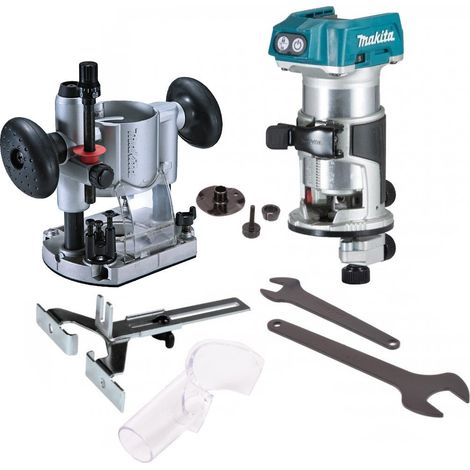Makita DRT50Z 18V LXT Brushless Cordless Router Laminate Trimmer + Plunge Base (1/4)