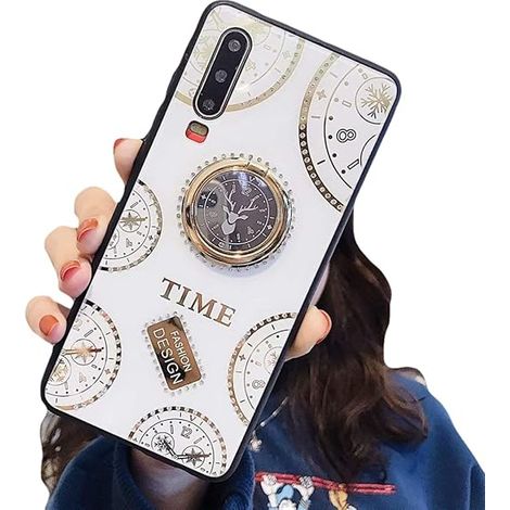 CUSTODIA PER SAMSUNG GALAXY A50 ORO BIANCO RETRO SOLIDO CON ANELLO