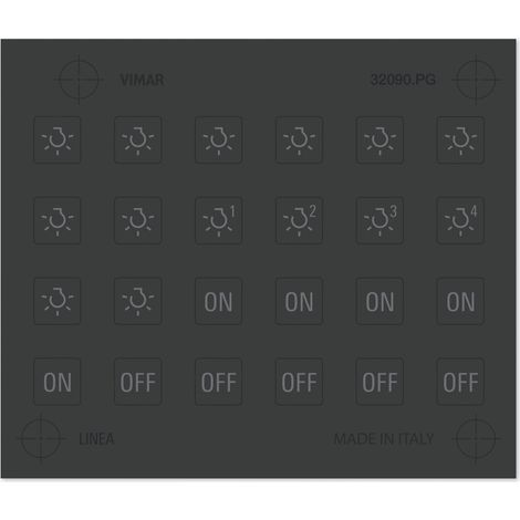 VIMAR - 32090.PG XT 1M planche d'étiquettes noires pers.