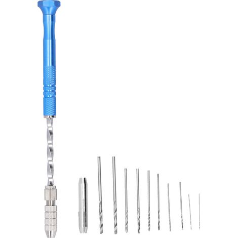 Perceuse à Main pour Bijoux et Sculpture, Outil de Perçage en Acier Inoxydable Bleu pour Travail du Bois (1/5)