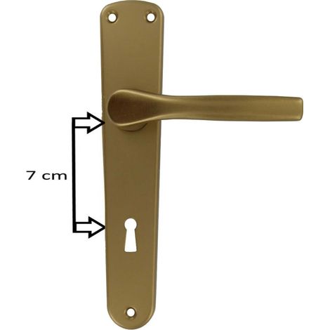 Maniglia Alluminio Anodizzata Per Porte Bussole Colore  Bronzo Q8 D 70 (1/2)