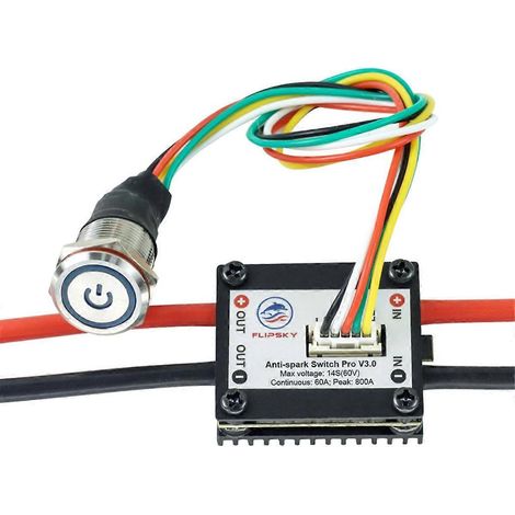 Interrupteur ESC Antispark Switch Pro V3.0 avec dissipateur thermique, noir (1/5)