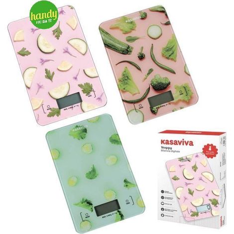 Bilancia cucina digitale Kasaviva Veggy 5 kg fantasie assortite
