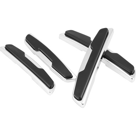 Lot de 4 baguettes de protection portière universelles noires en ABS caoutchouc anti-heurt pour voiture SUV camion 9,5x1,6cm 8x1,4cm (1/5)