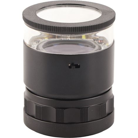 Loupe de bijoutier lumineuse à 6 LED, grossissement 10x, rechargeable, champ de vision de 28 mm, pour pièces de monnaie (1/5)