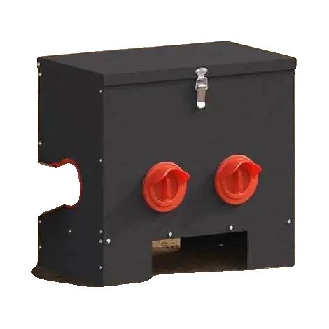 Abreuvoir pour poules, en acier inoxydable, design suspendu, Noir (1/2)