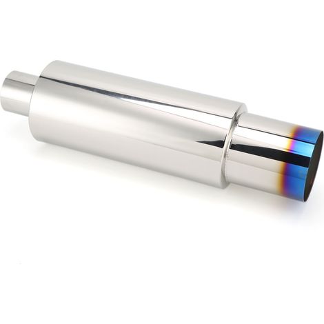 Silencieux d'échappement en acier inoxydable, entrée de 2,5 pouces, sortie de 4 pouces, silencieux arrière, embout de tuyau d'échappement. (1/5)