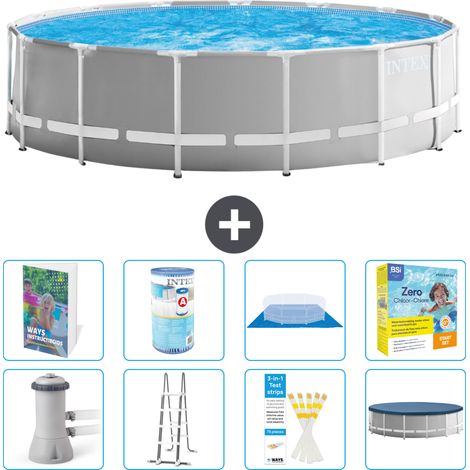 Intex Piscine Prism Frame Ronde - 457x122 cm - 9-pièces S572