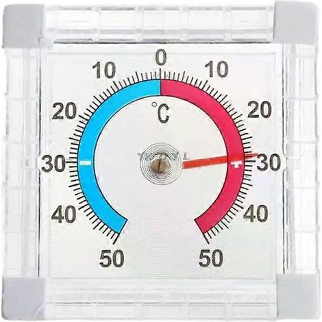Nouveau thermomètre autocollant blanc pour fenêtre, intérieur/extérieur, mur, jardin, maison, disque gradué, décoration intérieure (1/5)