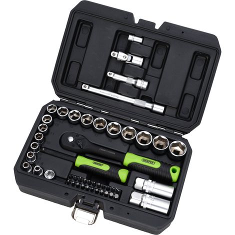 Draper 24235 Draper HI-TORQ Metric Socket and Bit Set, 1/4"" and 3/8"" Sq. Dr. (48 Piece) (1/3)