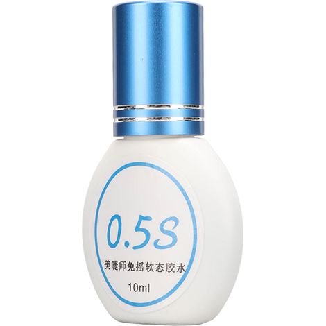 Colle Extension de Cils Salon Séchage Rapide 0.5s Adhésif Fort Tenue Longue pour Pose de Faux Cils Professionnel 10ml (1/5)