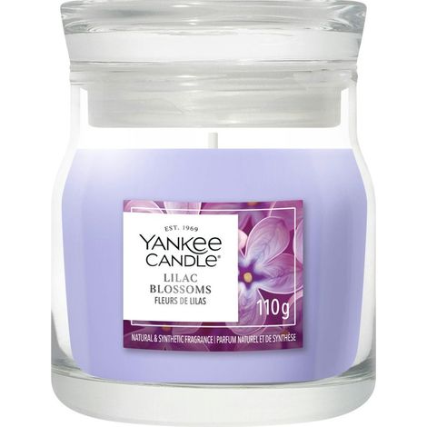 Candela Profumata Giara Piccola Signature Lilac Blossoms 110g Viola Yankee Candle