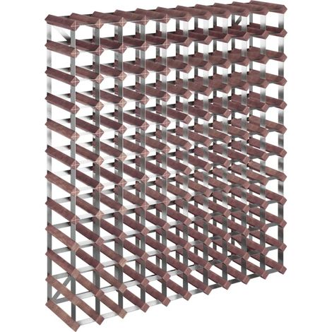 Casier à bouteilles pour 120 bouteilles Marron Bois pin solide CFW784150 (1/5)